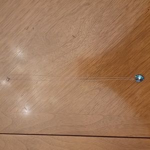 sterling silver necklace with a swarvoski crystal stone, pre owned